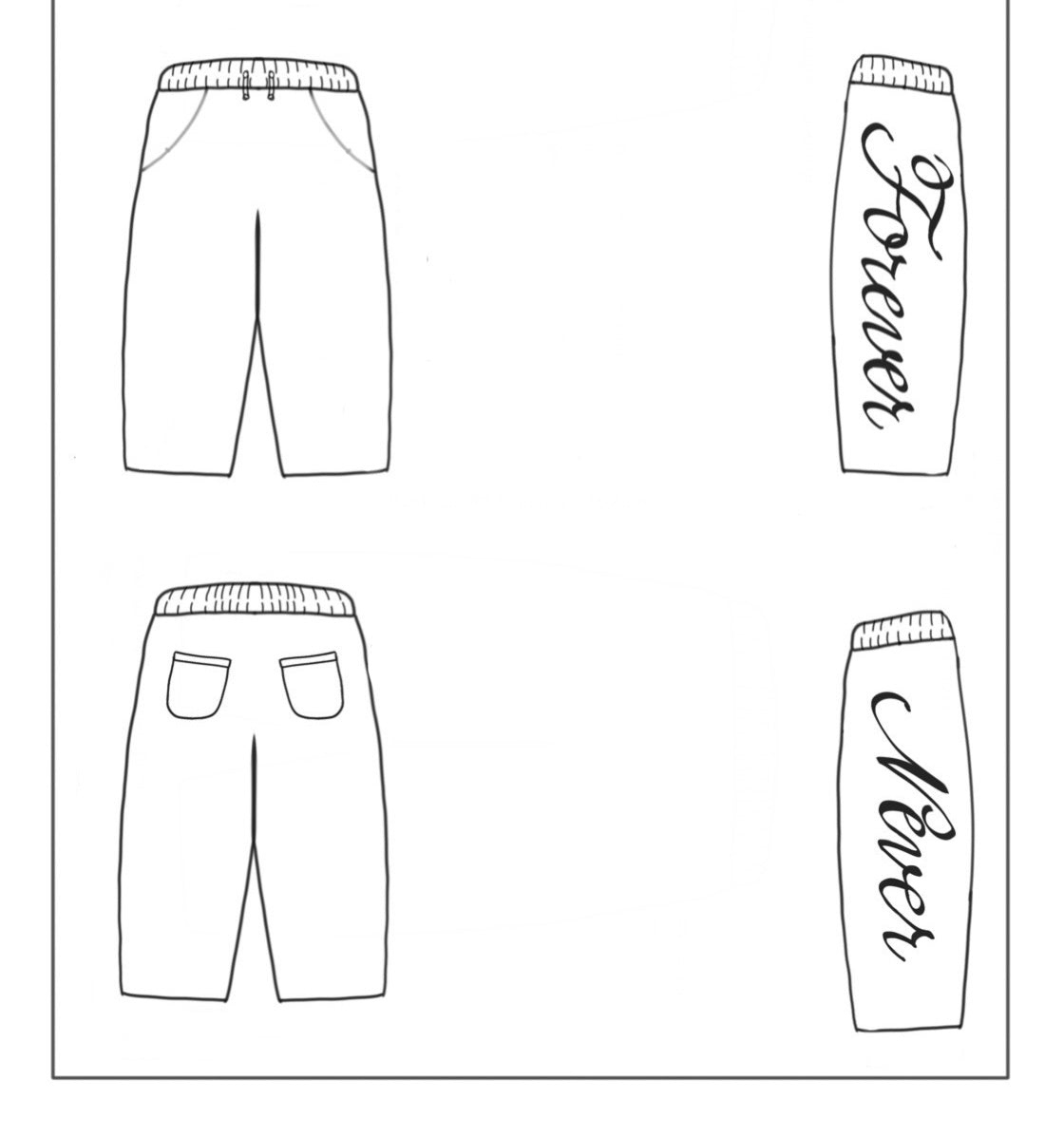 NEVER FOREVER CLOUD GREY SWEATPANTS